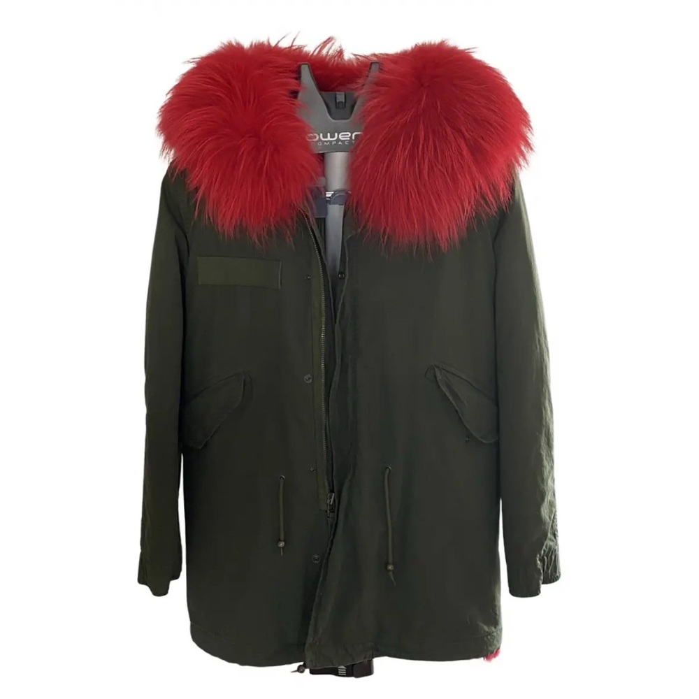 Mr & Mrs Italy Utility Jacket with Vibrant Ted Fox Fur